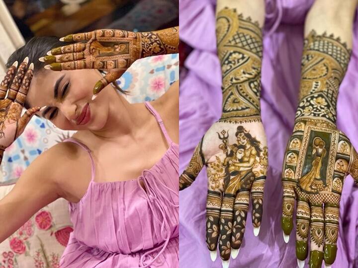 भगवान शिव औऱ मां पार्वती वाली सुंदर छवि के साथ तैयार इस मेहंदी डिजाइन से  भी इंस्पिरेशन ली जा सकती है.