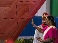 Vindhyagiri: 'विंध्यगिरी' युद्धनौकेचे राष्ट्रपती द्रौपदी मुर्मू यांच्या हस्ते जलावतरण, हुगळी नदीच्या किनारी जलावतरण संपन्न