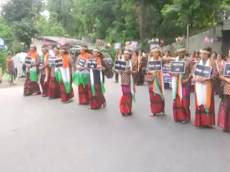 Trinalmool Mahila Congress Protest In Siliguri Say PM Modi Should Visit Manipur Take Appropriate Steps 'Is It This New India We Want?': TMC Questions PM Modi's Fresh NDA Full Form Over Manipur Issue