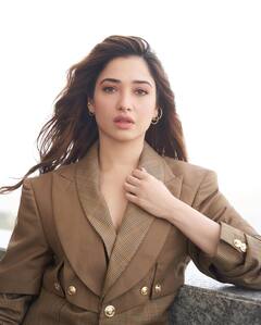 Tamannaah Bhatia Exudes Confidence In A Gorgeous Brown Pantsuit - SEE PICS