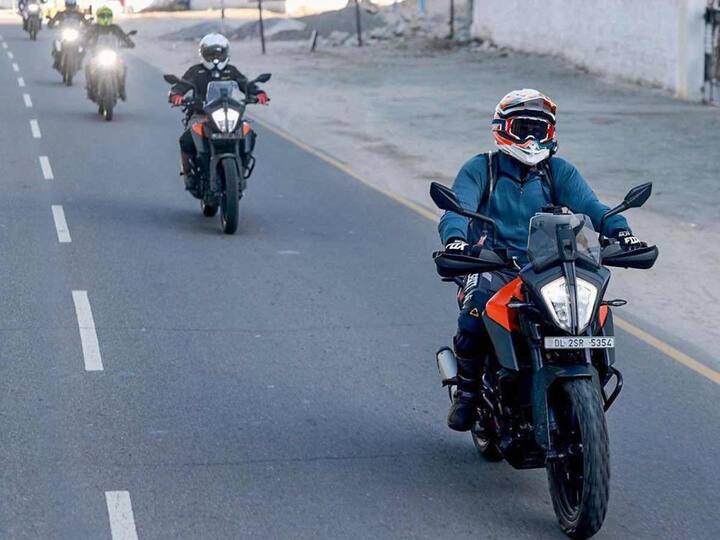 Congress leader Rahul Gandhi was seen taking a bike ride to Pangong Lake to mark his father and former PM Rajiv Gandhi's birth anniversary on Saturday during his Ladakh visit. (Source: Instagram/@incindia)
