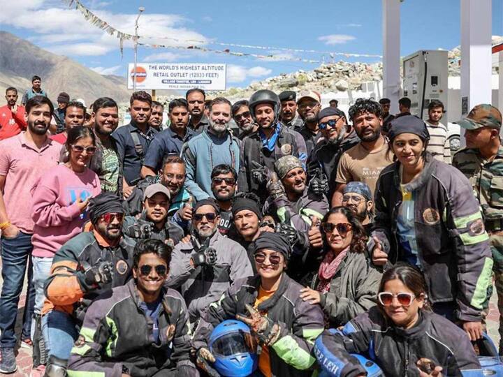 On the third day of his trip, which will continue until August 25, Rahul Gandhi met and interacted with locals in Ladakh. (Source: Jainendra)