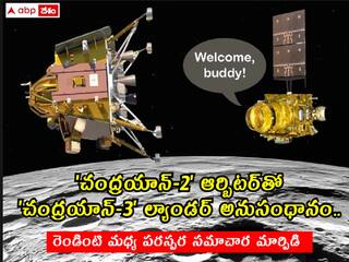 Two-Way Communication Established Between Chandrayaan-3 Lander And Chandrayaan-2 Orbiter Chandrayaan-3: చంద్రయాన్-2 ఆర్బిటర్తో చంద్రయాన్-3 ల్యాండర్ అనుసంధానం -Welcome Buddy అంటూ సందేశం
