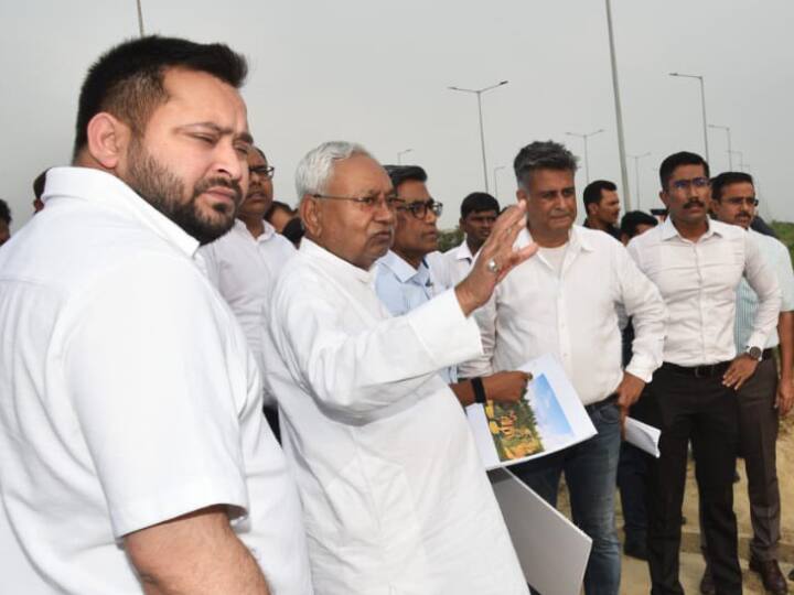 Bihar CM Nitish Kumar ATtack on BJP While Inspected JP Ganga Path Third Phase With Tejashwi Yadav Bihar CM Nitish Kumar: 'अपना अंड-बंड बोलते रहता है...', BJP पर क्या बोल गए नीतीश कुमार? बगल में खड़े थे तेजस्वी