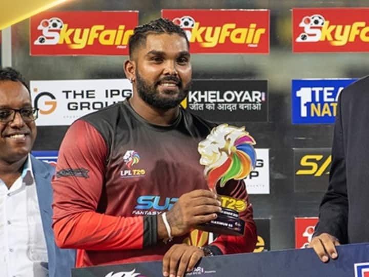 Lanka Premier League 2023 B - Love Kandy captain Wanindu Hasaranga won many award from most sixes to wickets know details LPL 2023: लंका प्रीमियर लीग में छाए वानिंदु हरसंगा, सबसे ज्यादा छक्के जमाने से लेकर विकेट लेने तक, हर खिताब पर जमाया कब्जा