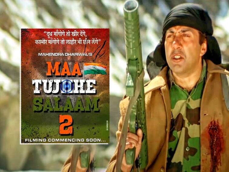 Sunny Deol Maa Tujhe Salaam 2 Movie Poster Out Gadar 2 Fame Suny Deol Film Maa Tujhe Salaam 