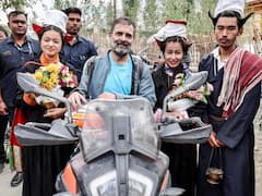 Biking Across Ladakh, Rahul Gandhi Interacts With Locals On Day 3 Of His Trip — IN PICS