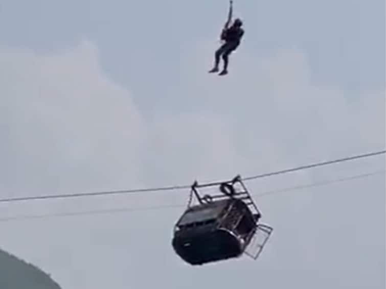 Pakistan Cable Car 6 Schoolkids Among 8 Stuck Wires Snap Rescue Ops Underway VIDEO Pakistan: 6 Schoolkids Among 8 Stuck In Cable Car After Wires Snap, Rescue Ops Underway. VIDEO