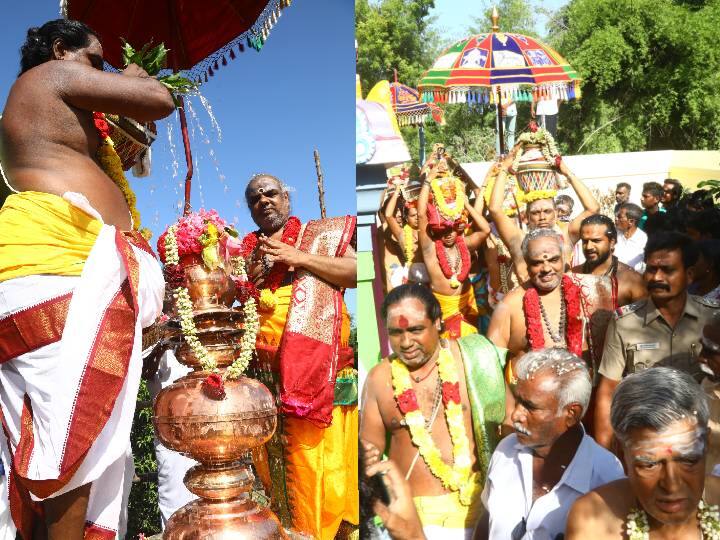 mayiladuthurai Aadhi Vaithiyanatha Samy Temple function was held on august 20th Mayiladuthurai: விமரிசையாக நடைபெற்ற ஆதி வைத்தியநாத சுவாமி கோயில் கும்பாபிஷேகம்.. திரளான பக்தர்கள் பங்கேற்பு