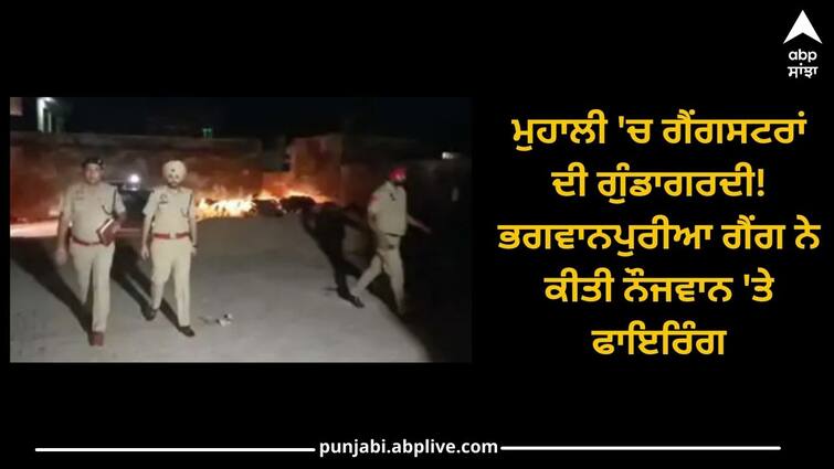 Gangsters' hooliganism in Mohali! Bhagwanpuria gang fired on the youth Mohali News: ਮੁਹਾਲੀ 'ਚ ਗੈਂਗਸਟਰਾਂ ਦੀ ਗੁੰਡਾਗਰਦੀ! ਭਗਵਾਨਪੁਰੀਆ ਗੈਂਗ ਨੇ ਕੀਤੀ ਨੌਜਵਾਨ 'ਤੇ ਫਾਇਰਿੰਗ