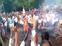 மேலமங்கநல்லூர் திரௌபதி அம்மன் ஆலய தீமிதி திருவிழா - ஏராளமான பக்தர்கள் நேர்த்திக்கடன்