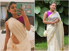 Esther Anil Photos : శారీ కట్టిన 'దృశ్యం' పాప - పద్ధతిగా ఉంది కదూ!