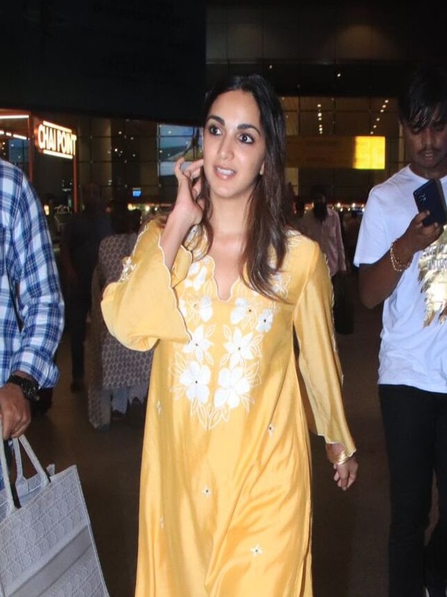 Kiara Advani Spotted In Yellow Suit At The Airport