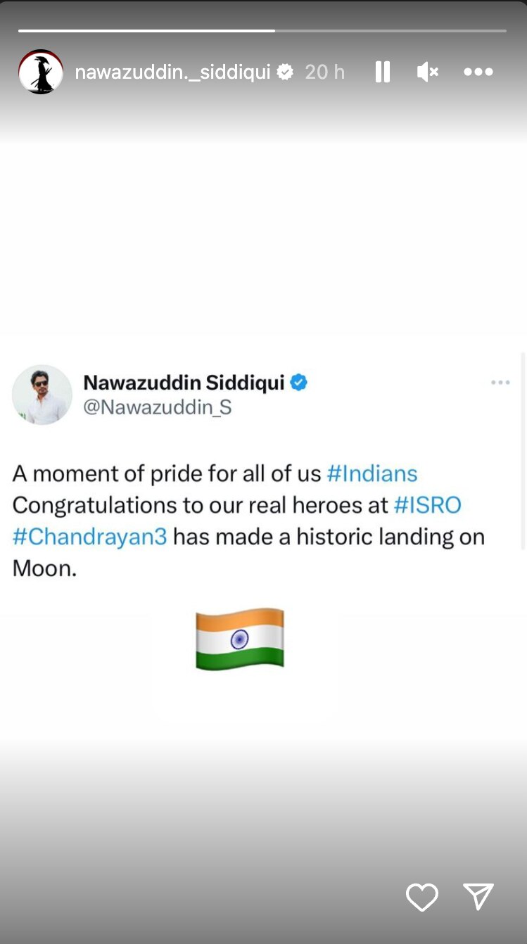 Nawazuddin Siddiqui's Iconic Dialogue Sparks Meme Extravaganza As Netizens Celebrate Chandrayaan's Historic Landing On Moon