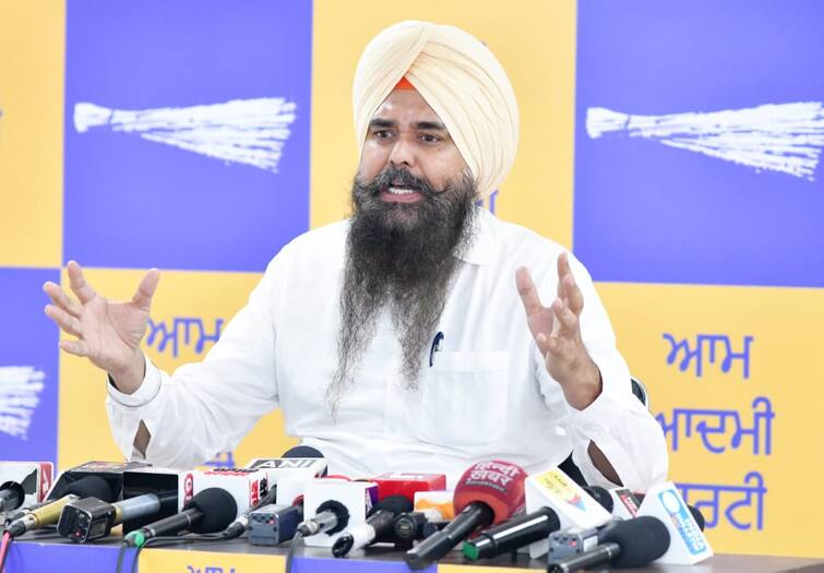 AAP condemns the violent act of former Deputy CM Sukhjinder Randhawa's son Punjab News: ਰੰਧਾਵਾ ਦਾ ਪੁੱਤਰ ਗੁੰਡਾ, ਲੋਕਾਂ ਨੂੰ ਡਰਾਉਣ ਲਈ ਆਪਣੀ ਸੁਰੱਖਿਆ ਦੀ ਕਰ ਰਿਹਾ ਦੁਰਵਰਤੋਂ-ਕੰਗ