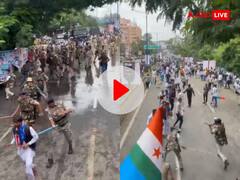 Watch: इंदौर में छात्रों के प्रदर्शन पर पुलिस ने बरसायी जमकर लाठी, NSUI के प्रदेश अध्यक्ष समेत 40 लोग गिरफ्तार