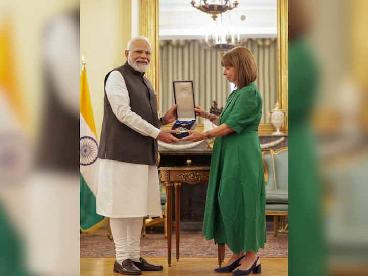 During his visit, PM Modi was also conferred 'The Grand Cross of The Order of Honour,' an acknowledgement of his contributions to enhancing the India-Greece partnership, by Greece’s President Katerina N Sakellaropoulou in Athens. PM Modi said this shows the respect the people of Greece have towards India. (Source: X/@narendramodi)