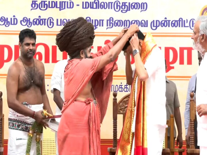 தமிழக அரசு ஆன்மீக அரசாக செயல்படுகிறது - தருமபுரம் ஆதீனம் புகழாரம்