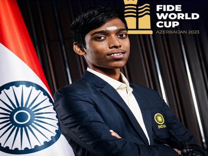 Rameshbabu Praggnanandhaa VS Fabiano Caruana, Fide World Cup 2023