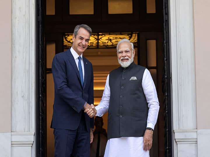 PM Modi and Greek PM Mitsotakis Strengthen Bilateral Ties with Historic Visit 'India, Greece Are A Natural Match': PM Modi As Both Countries Elevate Ties To Strategic Level