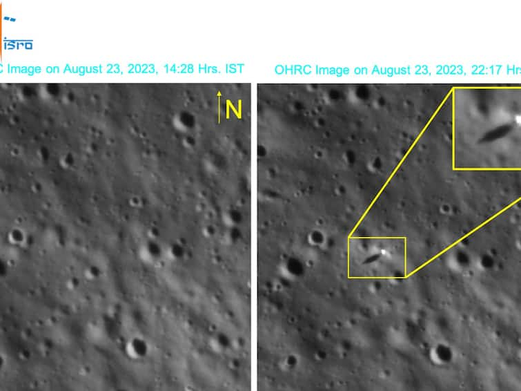 Isro shares photos of Vikram lander clicked by Chandrayaan-2 and  deleted later చంద్రయాన్ -2 నుంచి అదిరిపోయే అప్‌డేట్‌- విక్రమ్ ల్యాండర్‌ ఫొటోలు షేర్ చేసిన  ఇస్రో