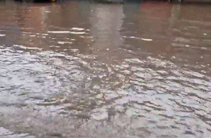 आणि पश्चिम उपनगरात पहाटेपासून अधून मधून मुसळधार पावसाला सुरुवात झाली आहे. पश्चिम उपनगरात सकाळी सहा वाजल्यापासून पाऊस सुरू आहे. दरम्यान, कुर्ला  (Kurla) पश्चिमेत सीएसटी रोडवर परिसरात पावसाचा जोर जास्त असल्यामुळं सीएसटी रोड परिसरात रस्त्यावर दीड ते दोन फूट पाणी भरलं आहे.