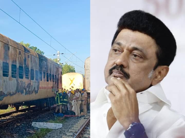 Madurai train fire: The family of the deceased will get Chief Minister Stalin has ordered to provide financial assistance of 3 lakhs Madurai train fire: ரயில் விபத்தில் உயிரிழந்தோரின் குடும்பத்திற்கு தலா ரூ. 3 லட்சம்.. துக்கத்தில் பங்கெடுத்த முதல்வர் ஸ்டாலின்!