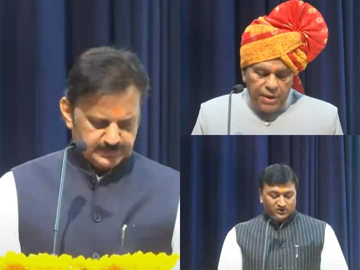 MP Cabinet Expansion: मध्य प्रदेश में चुनाव से पहले कैबिनेट विस्तार, गौरीशंकर बिसेन, राहुल लोधी और राजेंद्र शुक्ला ने ली शपथ mp cabinet expansion mp news Rajendra Shukla Gaurishankar Bisen and Rahul Lodhi were sworn in as ministers in the mp cabinet list MP Cabinet Expansion: मध्य प्रदेश में चुनाव से पहले कैबिनेट विस्तार, गौरीशंकर बिसेन, राहुल लोधी और राजेंद्र शुक्ला ने ली शपथ