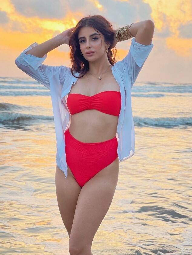 રેડ બિકિનીમા મિશાએ ખૂબ જ ગ્લેમરસ પોઝ આપ્યા હતા. (તમામ તસવીરો મિશા ઈન્સ્ટાગ્રામ)
