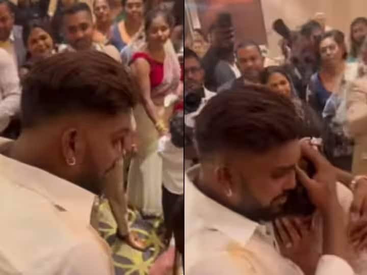 sri lankan star cricketer wanindu hasaranga got emotional in his sisters weeding watch video Viral: બહેનની વિદાય સમયે  ચોધાર આંસુએ રડી પડ્યાં આ ક્રિકેટર, જુઓ ખેલાડીનો ઇમોશનલ વીડિયો