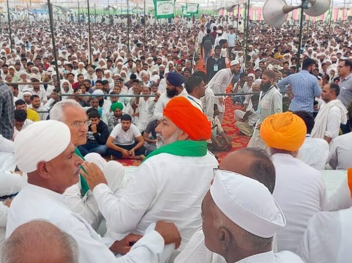 BKU Farmer leader Rakesh Tikait on Hindu Muslim unity and Brij Mandal Yatra in Nuh 'वे भाईचारा तोड़ने की बात करेंगे, हम जोड़ने की', किसान महापंचायत में बोले राकेश टिकैत