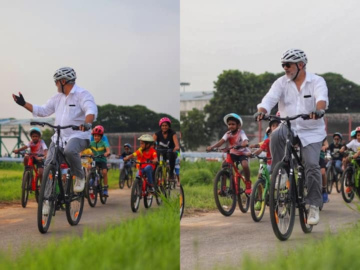 Ajithkumar Cycling Photos :  நடிகர் அஜித் தன் வகேஷனை முடித்துக் கொண்டு மீண்டும் சென்னை திரும்பியுள்ளது அவரது ரசிகர்களை உற்சாகப்படுத்தியுள்ளது.