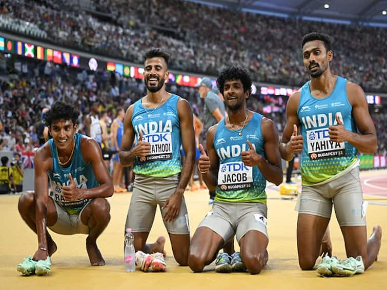 Indian Men's 4x400m Relay World Athletics Championships Final Viral Video Watch Breaks Asian Record Indian Men's 4x400m Relay Team Breaks Asian Record, Storms Into World Athletics Championships Final- WATCH
