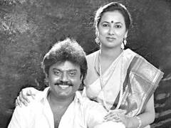 செருப்பு அணியாமல் காவி வேட்டியோடு சாமியாராக வந்த விஜயகாந்த்.. பெண் பார்க்க வந்த தருணத்தை பகிர்ந்த பிரேமலதா..!