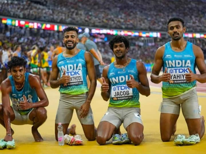 World Athletics Championships 2023 Indian Mens 4x400m Relay Team Asian Record 2 Mins 59 Secs Qualifies For Final World Athletics Championships: भारतीय रिले टीम ने रचा इतिहास, सभी एशियाई टीमों का रिकॉर्ड तोड़ फाइनल में पहुंची