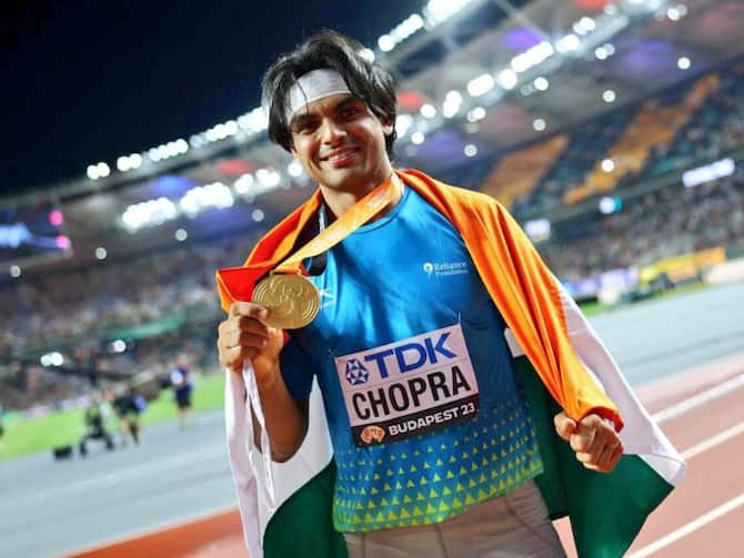 Neeraj Chopra Said Thank You India For Watching Late Night Match After Win  Gold Medal World Athletics Championships 2023 | Neeraj Chopra Gold Medal: नीरज  चोपड़ा ने गोल्ड जीतने के बाद भारत