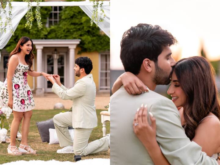 Armaan Malik Gets Engaged to Aashna Shroff See Inside Photos Videos Armaan Malik Engagement: सिंगर Armaan Malik ने गर्लफ्रेंड Aashna Shroff संग की सगाई, घुटनों पर बैठकर पहनाई अंगूठी