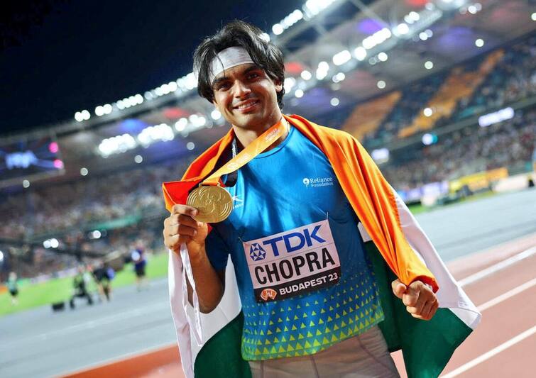 Neeraj Chopra becomes 1st ever athelete to win gold medal in atheletics world championship Neeraj Chopra: প্রথম ভারতীয় হিসেবে বিশ্ব অ্যাথলেটিক্স চ্যাম্পিয়নশিপে জ্যাভলিনে সোনা নীরজ চোপড়ার