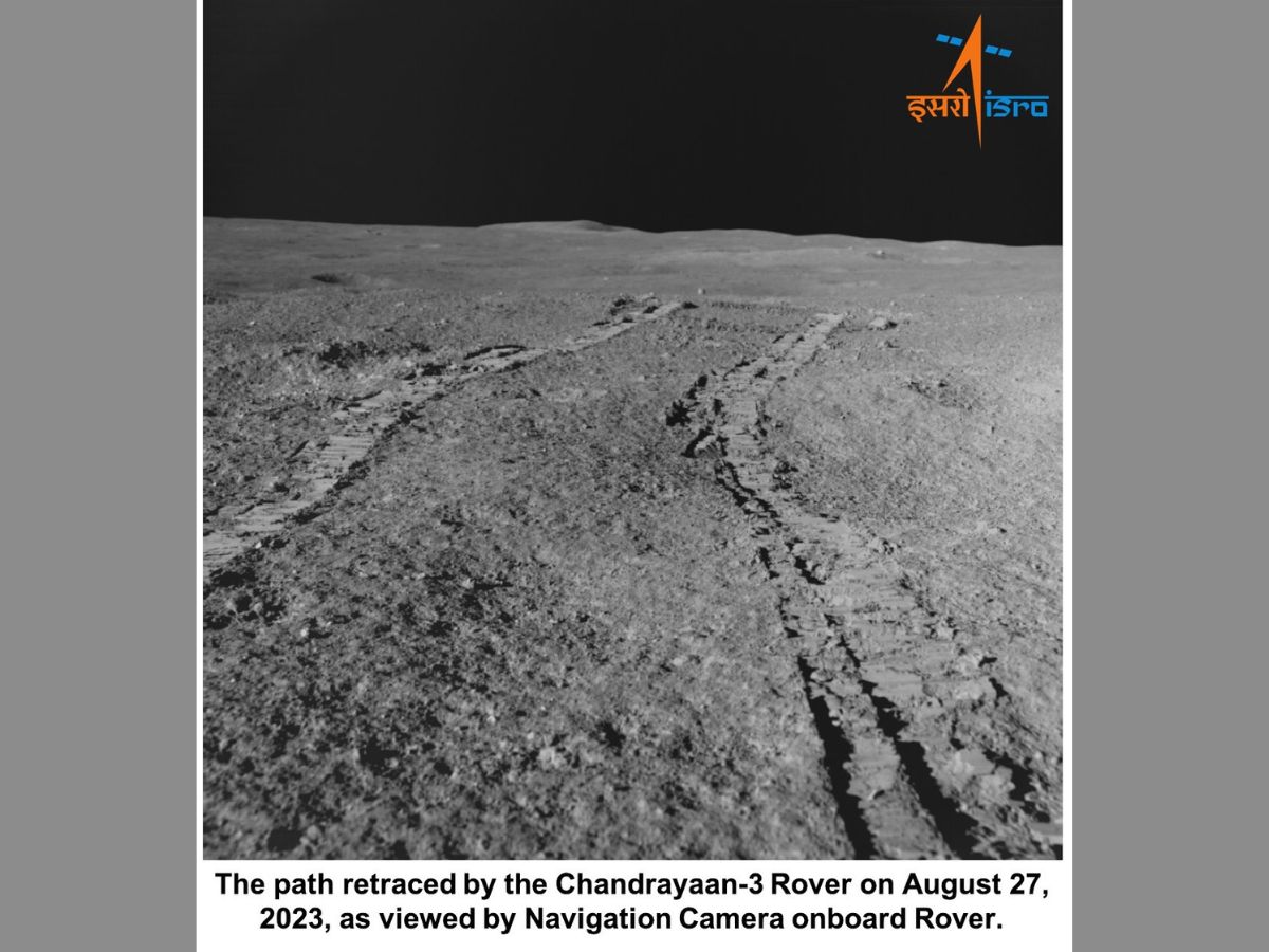 Chandrayaan-3's Pragyan rover retraced its path on August 27, and is now back on a safe path. (Photo: X/@ISRO)