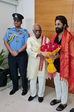 అల్లు అర్జున్‌ను సన్మానించిన హర్యానా గవర్నర్ బండారు దత్తాత్రేయ