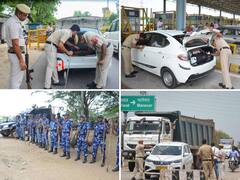 Security Ramped Up In Nuh, Police Conduct Vehicle Checks After VHP's 'Shobha Yatra' Call. In Pics