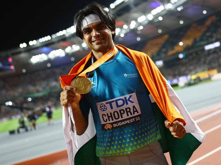 Neeraj Chopra created history by becoming the first Indian to win gold in World Athletics Championships ప్రపంచ ఛాంపియన్‌గా నీరజ్‌-  వరల్డ్‌ అథ్లెటిక్స్ ఛాంపియన్‌షిప్స్‌లో స్వర్ణం