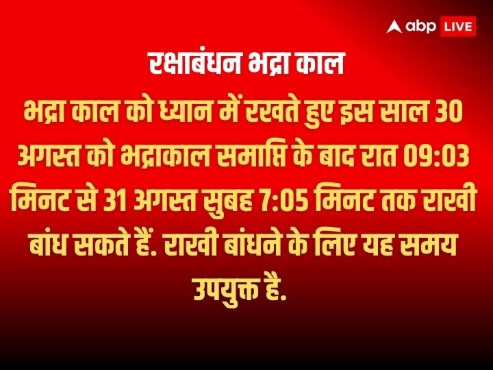 Raksha Bandhan 2023: रक्षाबंधन आज, जानें राखी बांधने का  शुभ और सही मुहूर्त