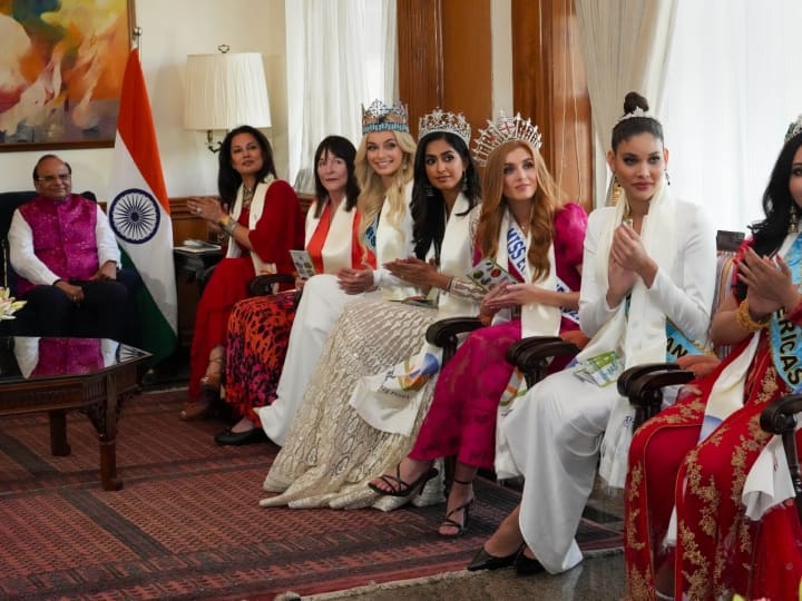 World Beauty Queens Meets Delhi Lieutenant Governor Vinai Kumar Saxena ANN दिल्ली के उप राज्यपाल वीके सक्सेना से मिस वर्ल्ड 2023 के प्रतिनिधिमंडल ने की मुलाकात, कहा- गर्व की बात है