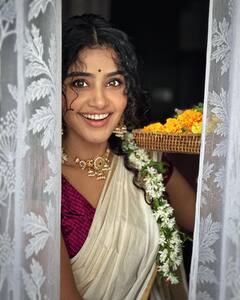 Anupama Onam Photos : கேரள புடவையில் மனதை கொள்ளை கொள்ளும் நடிகை அனுபமாவின் புகைப்படங்கள்!