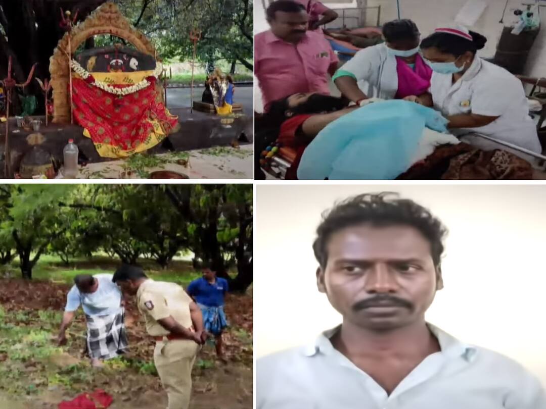Villupuram gingee Attempted stabbing to death of a preacher who came to Kali temple for midnight dosha Crime: காளி கோயிலில் நள்ளிரவில் பூஜை செய்ய வந்த சாமியார்.. கத்தியால் குத்தி வயிற்றை கிழித்த இளைஞர்.. காரணம் என்ன?