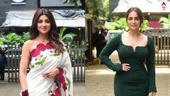 Kusha Shilpa Sukhee: 'সুখী' ছবির প্রোমোশনে মোহময়ী শিল্পা, ক্যামেরার সামনে স্মার্ট পোজে কুশা কপিলা