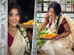 మలయాళ కుట్టి ఓనమ్ వేడుకలు- పట్టు చీరలో ఎంత క్యూట్ గా ఉందో!