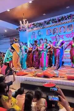 Mangalagaur : घुमु दे घागर घुमु दे!... शिवसेनेची मंगळागौर; शीतल म्हात्रे, कामिनी शेवाळे, वृषाली शिंदेंचा ठेका