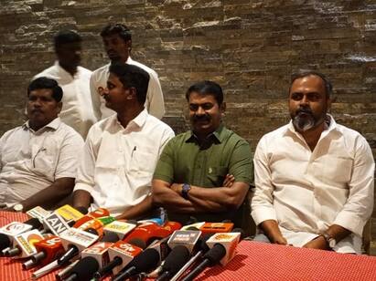 Naam Tamilar Party Chief Coordinator Seeman press meet in Karur TN Seeman: நாடாளுமன்றத் தேர்தலில் திமுக - அதிமுகவுக்கு பிரச்சாரம் செய்வேன். ஆனால்.... - சீமான் வைத்த ட்விஸ்ட்